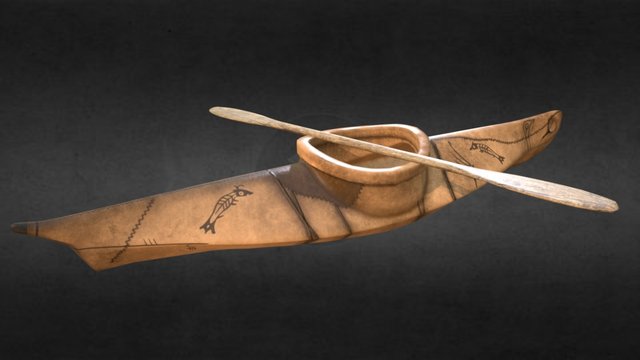 Eskimo kayak 3D Model