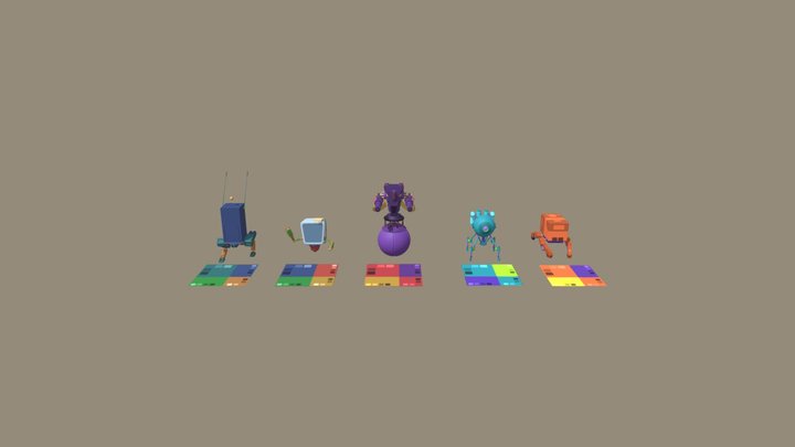 HW Painting 5 Drafts XYZ 3D Model