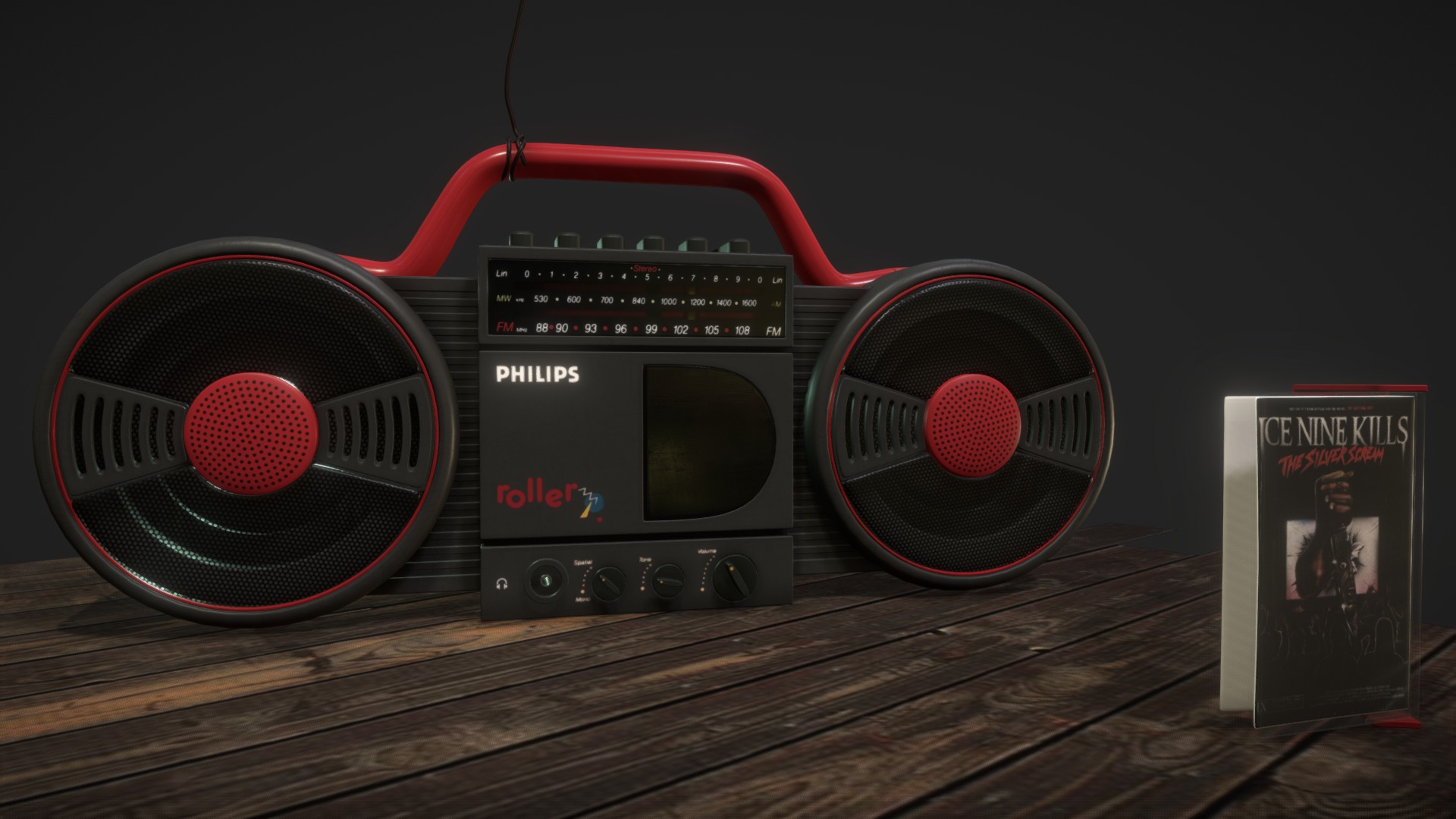 3D model Philips Roller – IT Edition - This is a 3D model of the Philips Roller - IT Edition. The 3D model is about a camera with a red light.