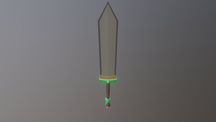 Cartoon Sword Tutorial Model 3D Model