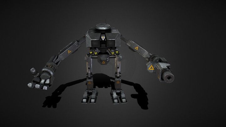 DAE Lowpoly Bot 3D Model