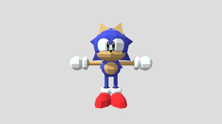 Sonic Classic 3D Model