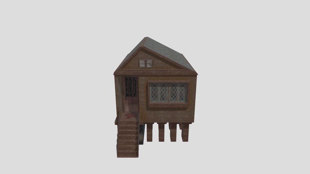 Low Poly Wooden Cabin
