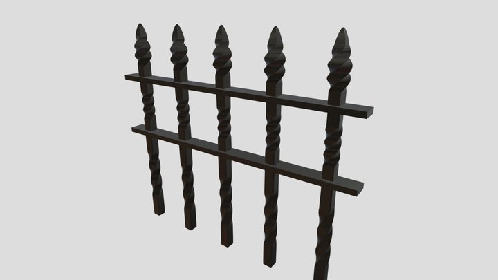 Wrought Iron Fence – Free 3D Model STL