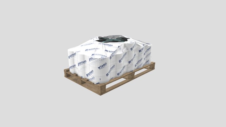 Bobine coniche 20 Kg filo cotto nero 3D Model