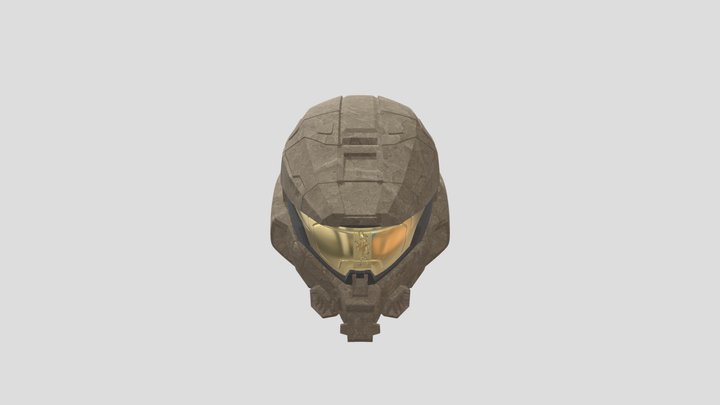 Spartan Helmet Desert Camo 3D Model