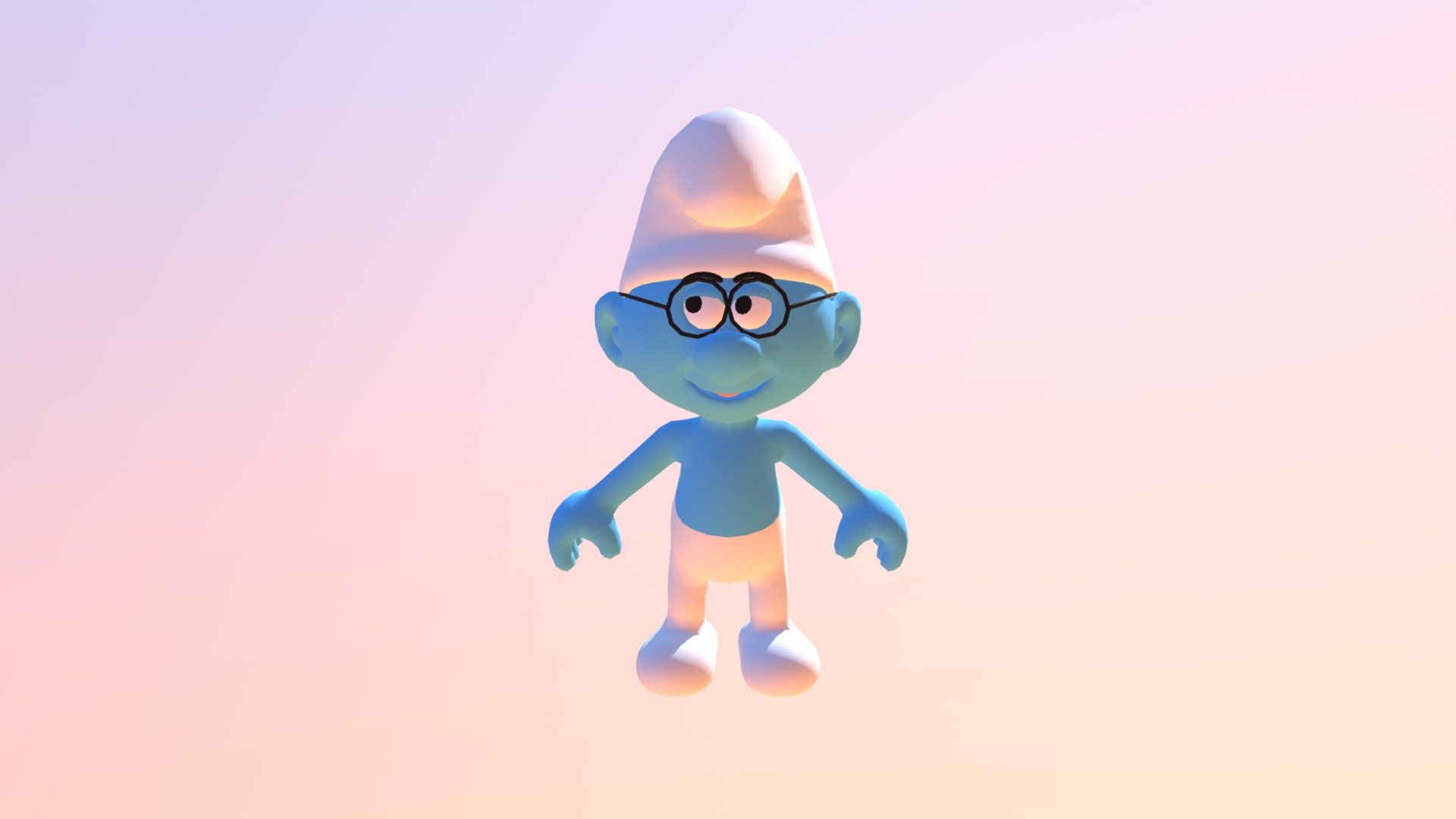 3D file The Smurfs 3D Model - Brainy Smurf fan art printable model