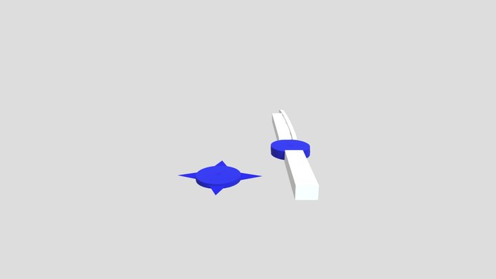 Ninja Steel blue star and star blade 3D Model