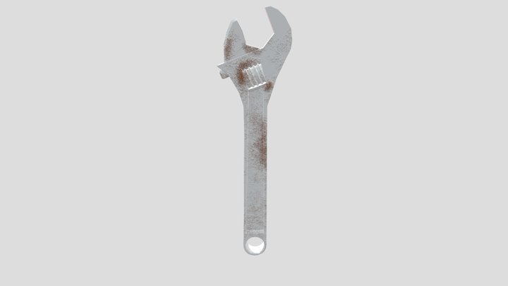 Rusty Wrench 2 3D Model