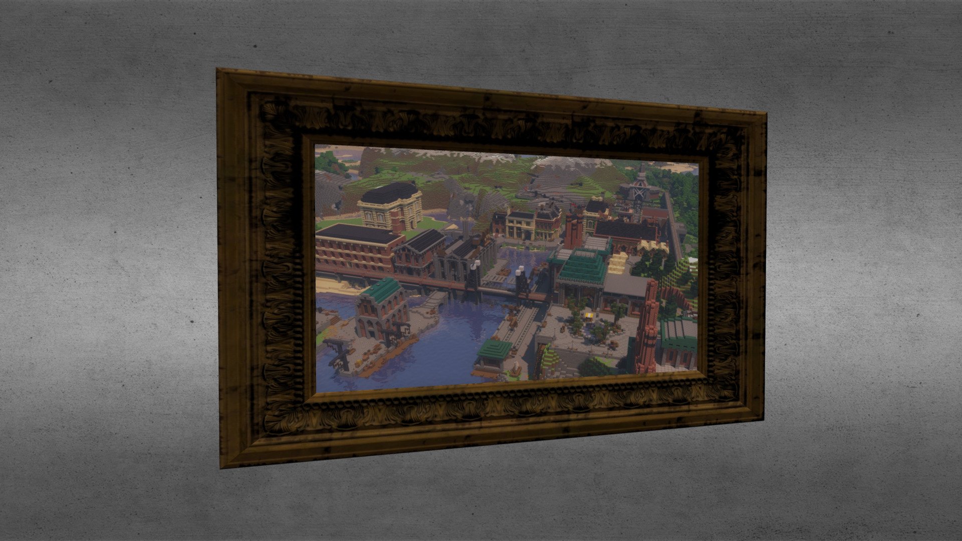 Wereldbouw spawn schilderij