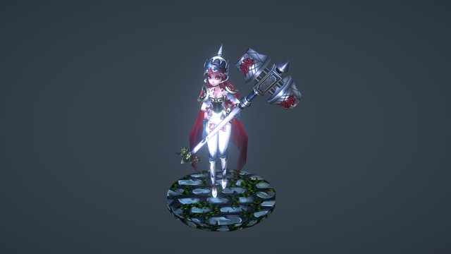 Hammer knight girl 3D Model