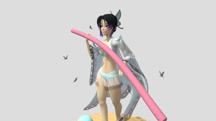 Shinobu Kocho / Bikini outfit 3D Model