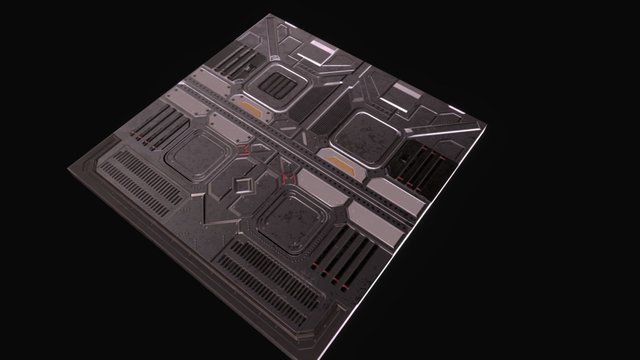 Sci-fi Floor Tile 3D Model