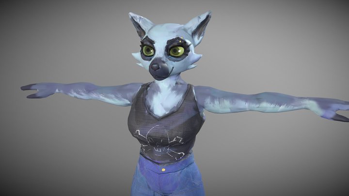 Leemur Girl 3D Model