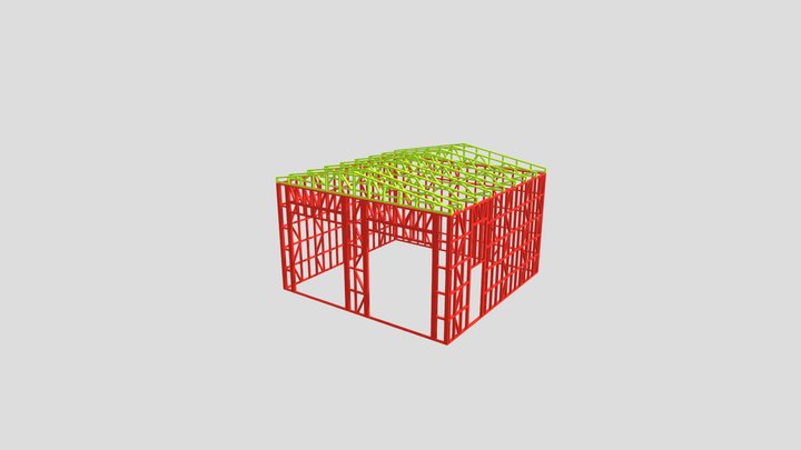 7m x 7m Shed 3D Model