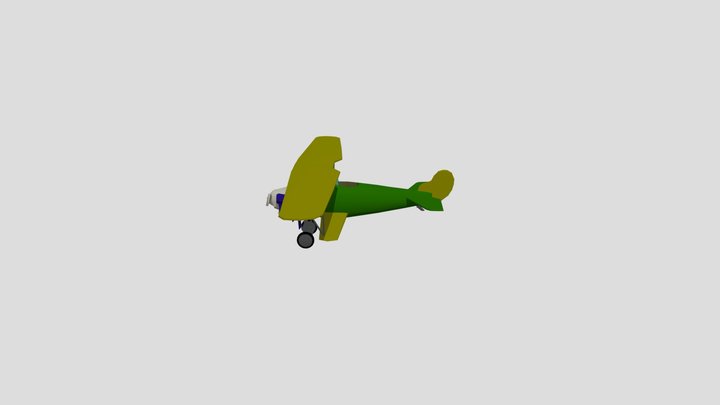 Assignment1_stylisedPlane_colorBlockout 3D Model