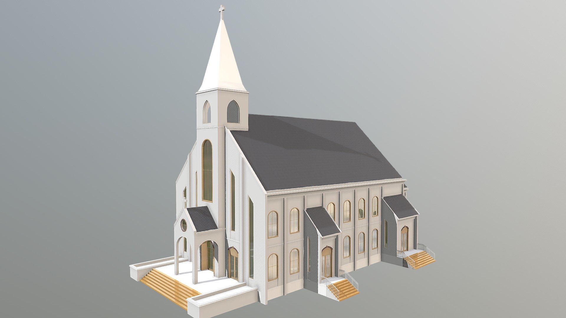 Church Design - 3D model by Kiisaku [5977439] - Sketchfab