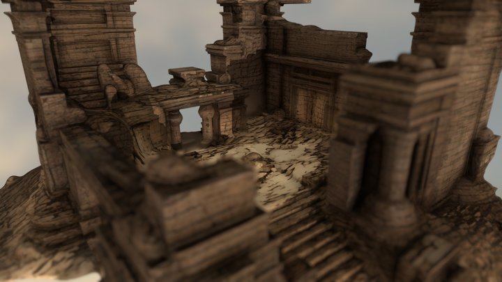 Ancient Ruins – Lost World Temple – Kostenloses 3D-Modell STL