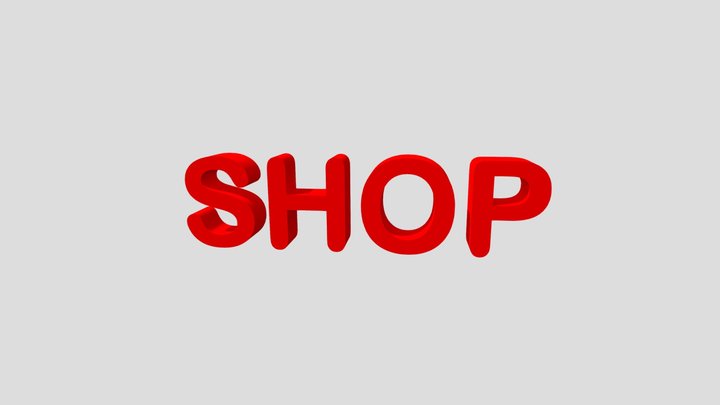 Shop Sign 3D Model