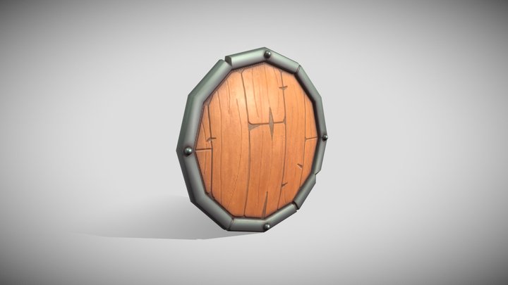 Fantasy Pack - Basic Wooden Shield 3D Model