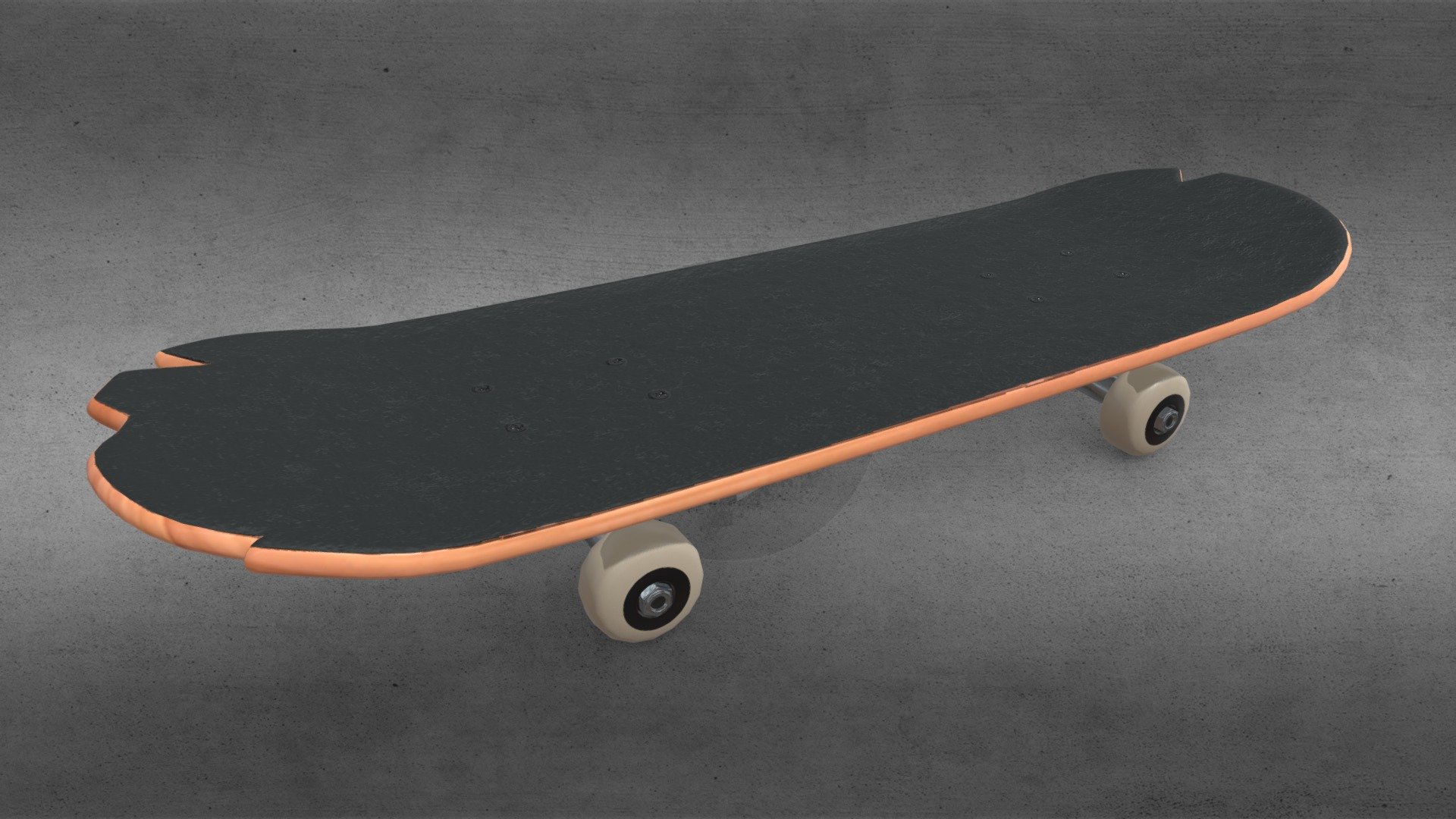 Damaged Cartoon Skateboard Buy Royalty Free 3D model by JoeBalero