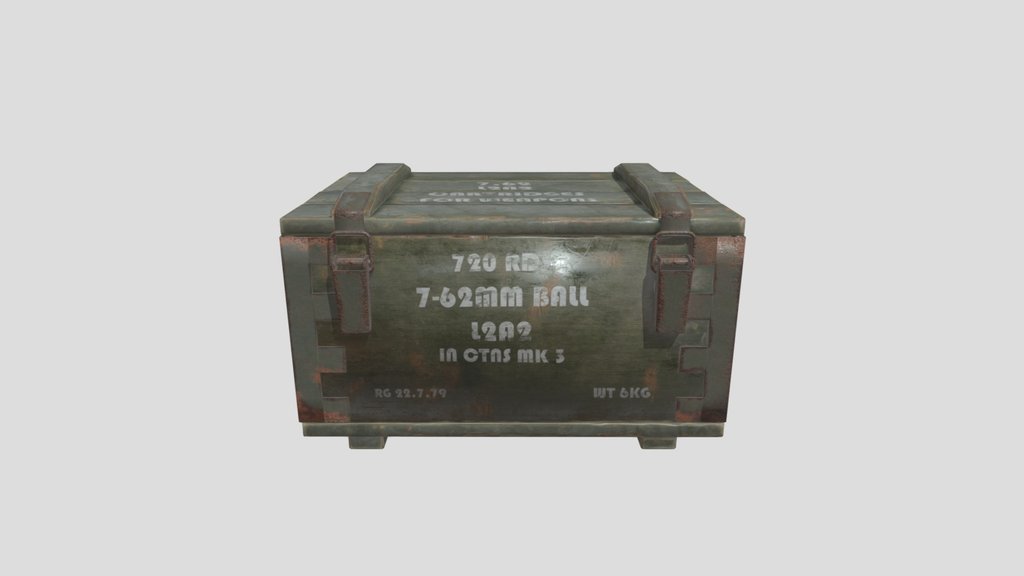 Wood Ammo Box Rusty