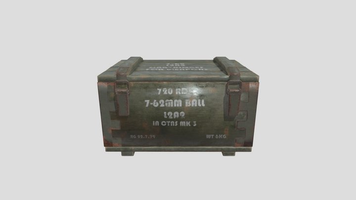 Wood Ammo Box Rusty