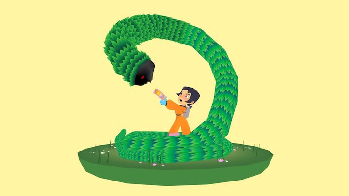 Olive and Foliwyrm Face Off! 3D Model