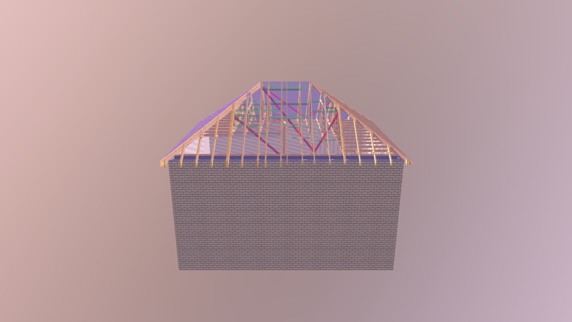 P12136B Roof Truss 3D