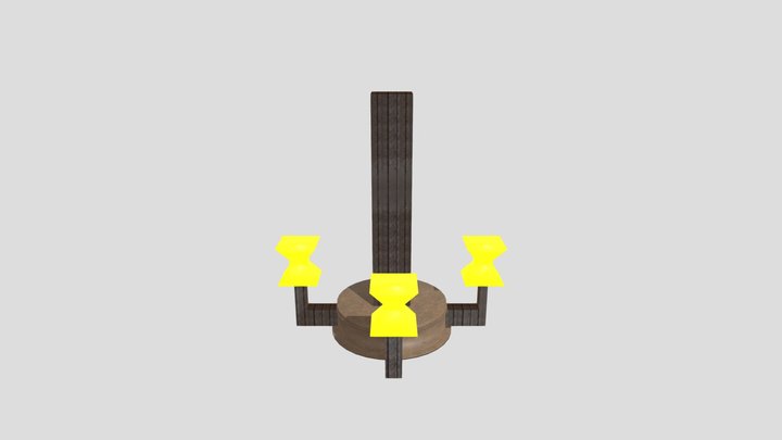 A Simple wooden lamp! 3D Model