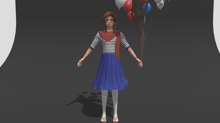 BalloonGirl 3D Model