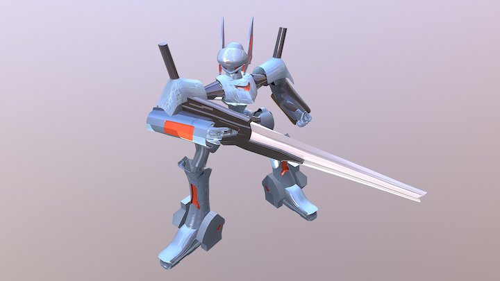 アニメブレンパワード　「ユウブレン」アニメーション 3D Model