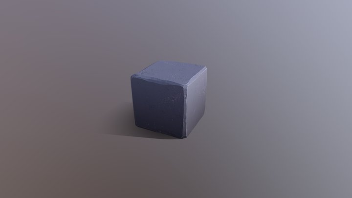 Low Poly Stone Block 3D Model