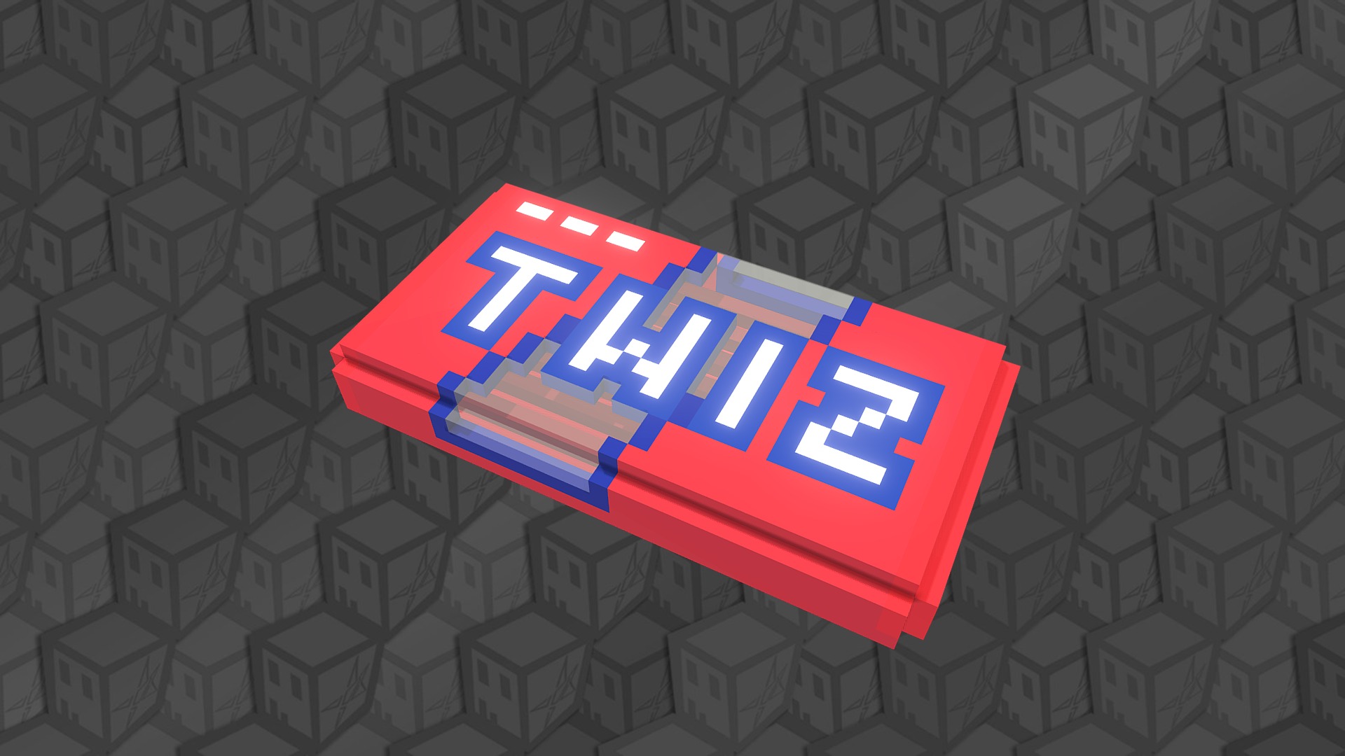 3D model Twiz Candy – Minecraft Resource Pack + Models - This is a 3D model of the Twiz Candy - Minecraft Resource Pack + Models. The 3D model is about a red and blue card on a pile of money.