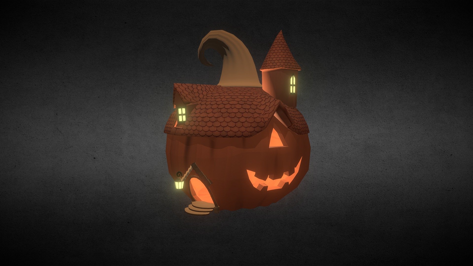 Pumpkin House - 3D model by Eza (@shezarao20) [59809c7] - Sketchfab