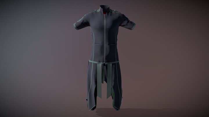 Marvelous Designer Dress Traveler Hero 3D Model