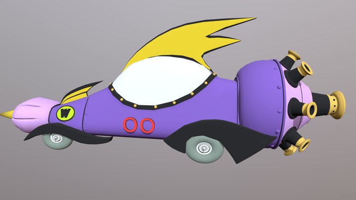 Dick Dastardly Wacky Races Car 3D Model
