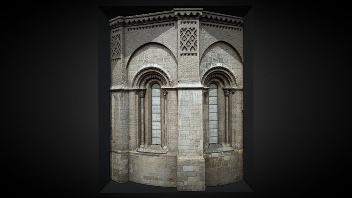 ÁBSIDE ROMÁNICO DE LA CATEDRAL DE LA SEO 3D Model