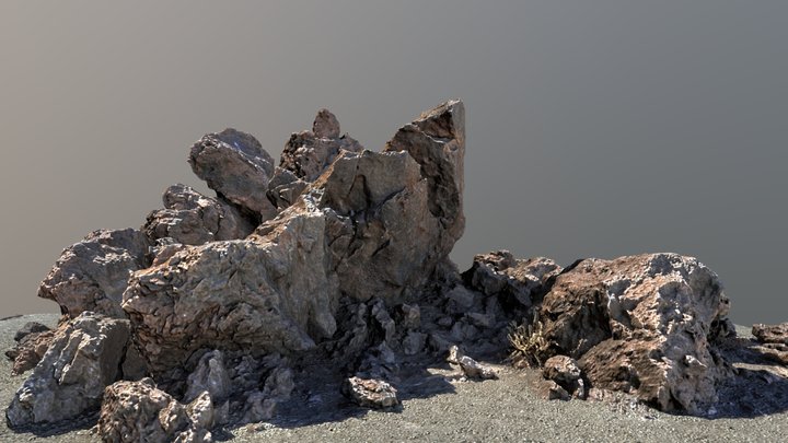 Rock formation 2 in Las Cañadas 3D Model