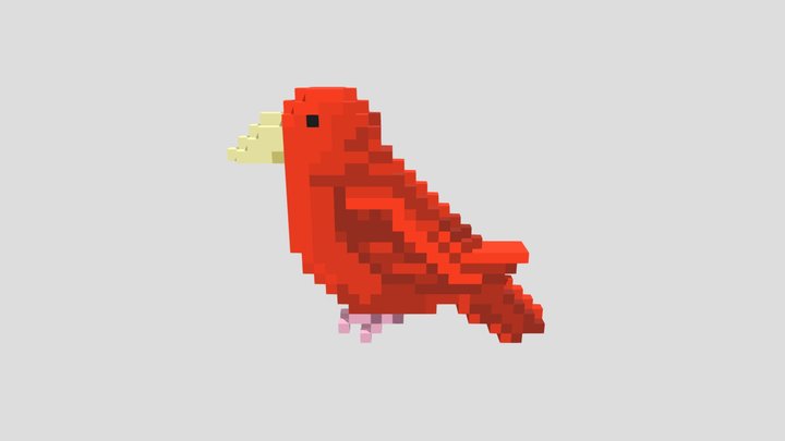 Red Birb 3D Model
