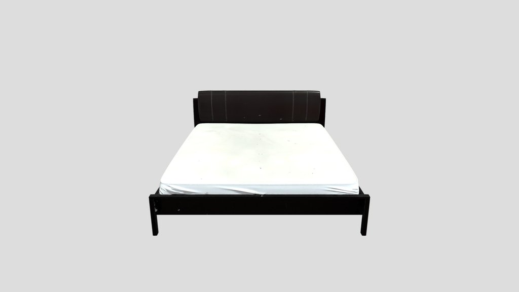Contemporary Bedroom With Black Bed