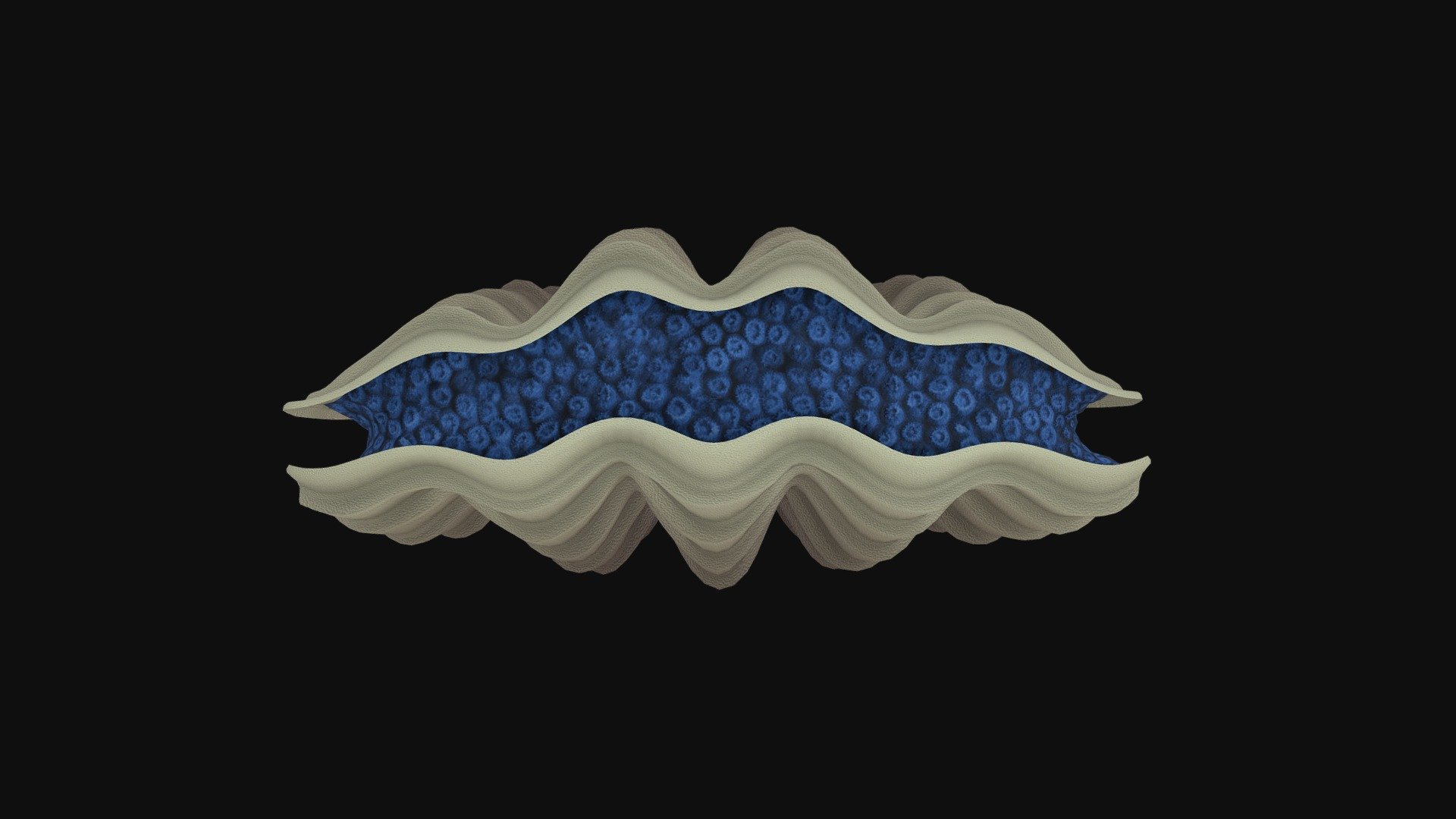 Blue lowpoly coral