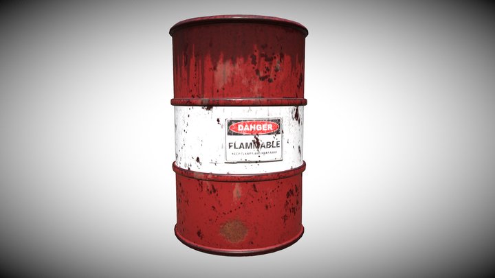 Oil Barrel 3D Model