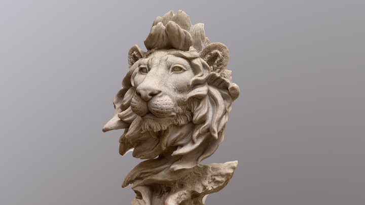 high Poly Lion decoration sculpture scan 3D Model