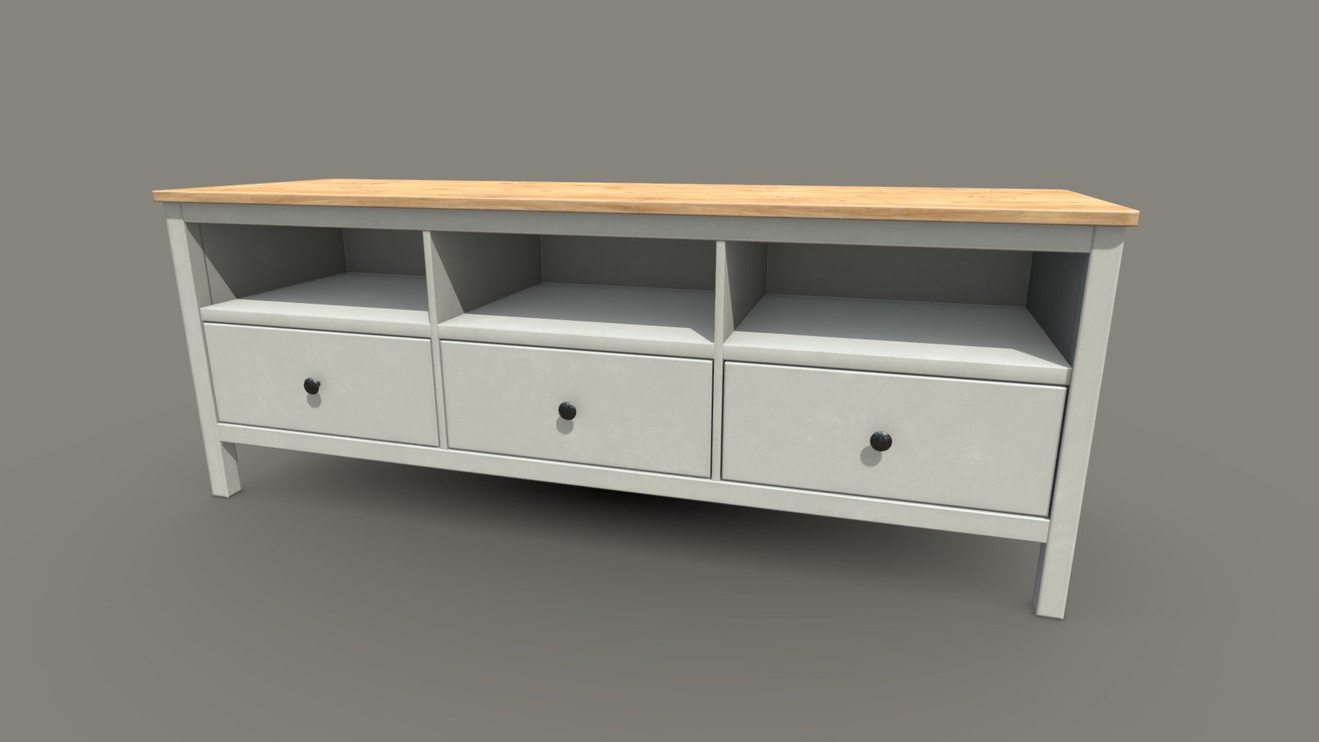 IKEA TV Stand Hemnes Buy Royalty Free 3D model by Aarondraws8
