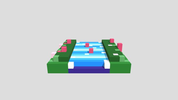 Crystalline Stream - Voxel 32x32 (Animated) – Gratis 3D-model STL