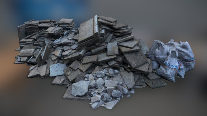 Rubble Pile - Photoscan (Optimized) – Free 3D Model STL