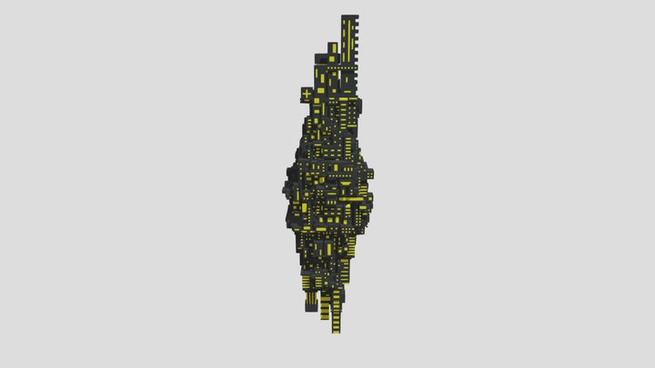 The floating city 3D Model