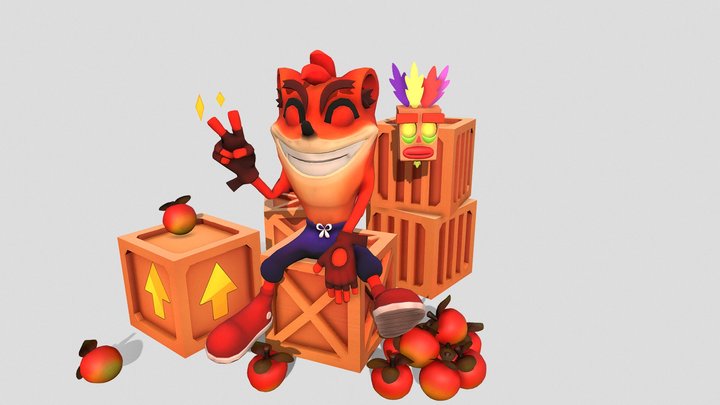 Crash Bandicoot - Fã Art 3D Model
