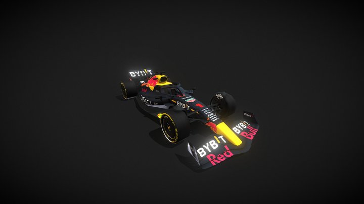 F1 Max Verstappen 2022 - Low Poly Game Model 3D Model